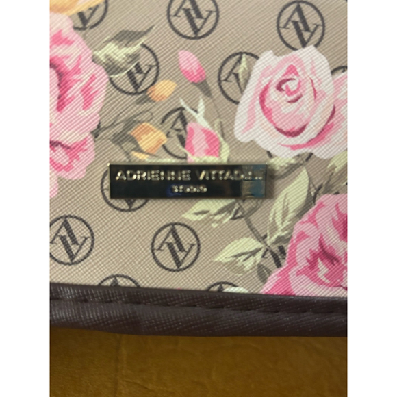 Adrienne Vittadini Floral Print Cosmetic Bag Beige - Picture 4 of 6